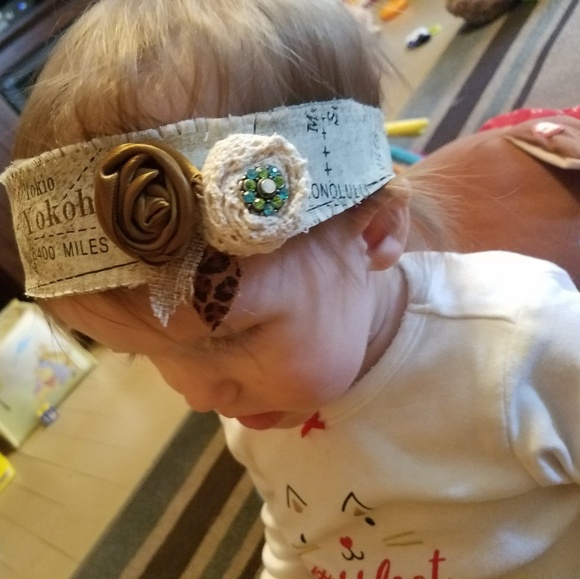 Children's Headband Retro Map Boho Gypsy - Picture 2 of 4